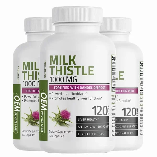 Bulk Dietary Supplement, Milk Thistle Capsule Supplements-4