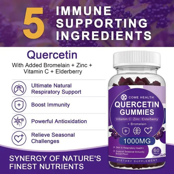 Bulk Supplements Quercetin Gummy For Respiratory Health-3