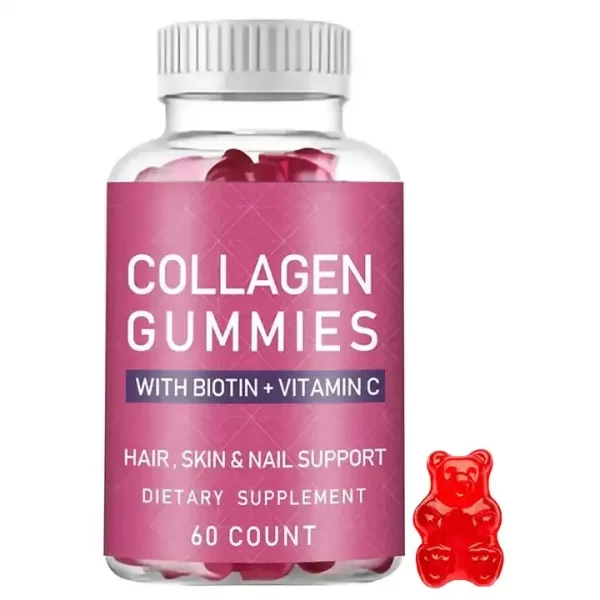 Private Label Hair Skin Nail Vitamins, Bulk Collagen Gummy