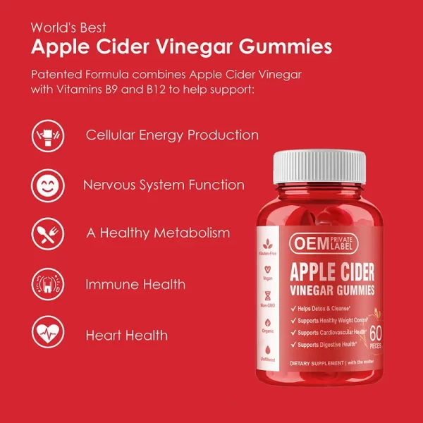 Private Label Apple Cider Vinegar Gummies Wholesale Supplements-3