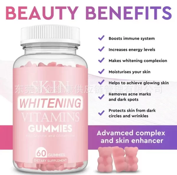 Private Label Gummy Beauty Supplements, Skin Whitening Gummy-1