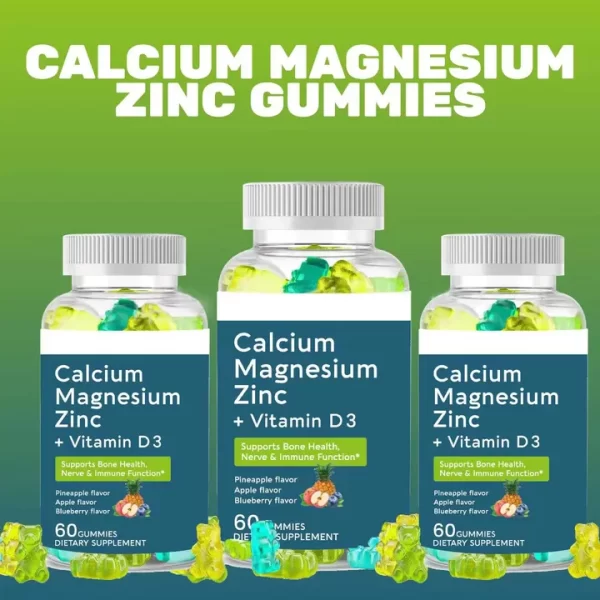 Private Label Gummy Supplements, Calcium Magnesium Zinc-1