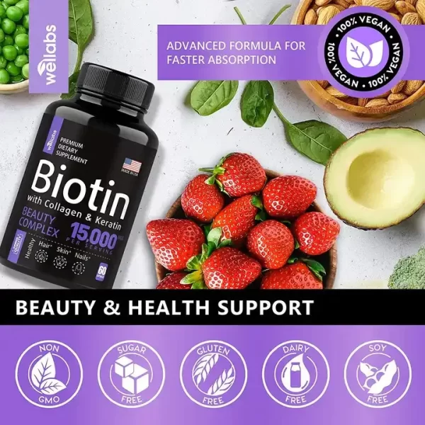 Private Label Hair Skin And Nail Supplements Biotin Capsule-2