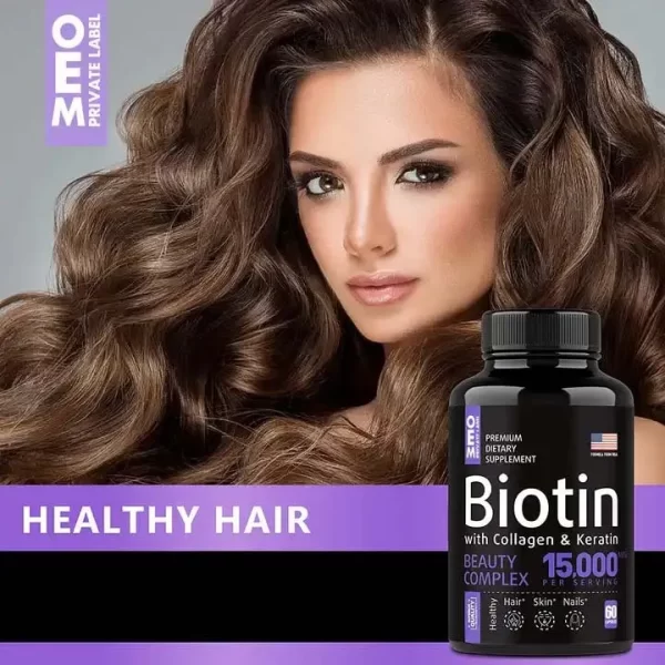 Private Label Hair Skin And Nail Supplements Biotin Capsule-3